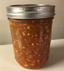 One pint of hot pepper relish